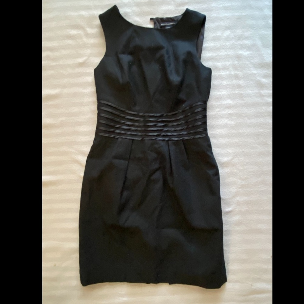 Banana Republic wool blend black mini dress petite 2